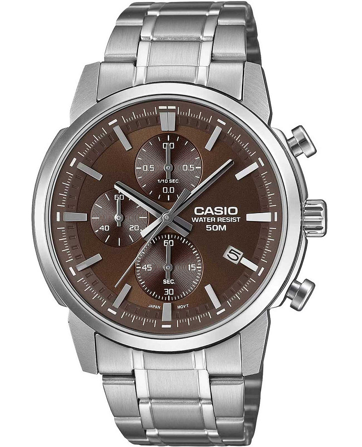 Часы Casio Collection Standard MTP-E510D-5A — мужские, коричневый