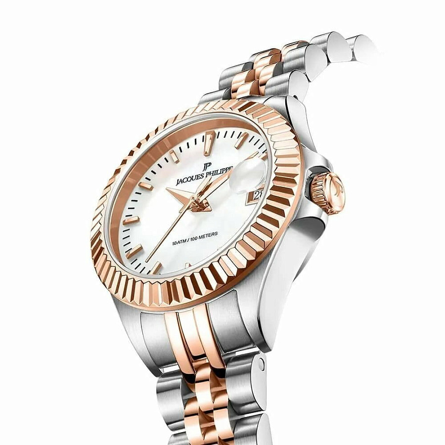 Часы Jacques Philippe Adastra JPQLS827388RG — белый, металл сталь