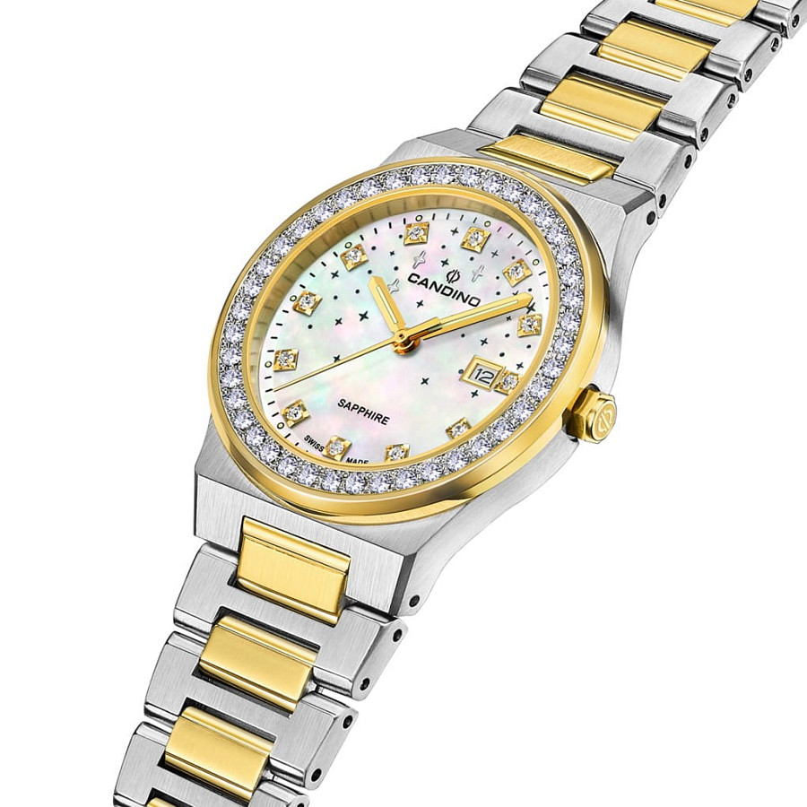 Часы Candino Lady Elegance Sparkling Date C4750/1 — сталь, Швейцария