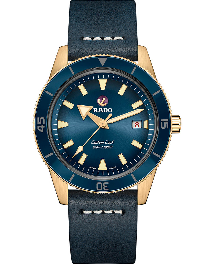 Часы Rado Captain Cook Automatic Bronze R32504205 — мужские, синий