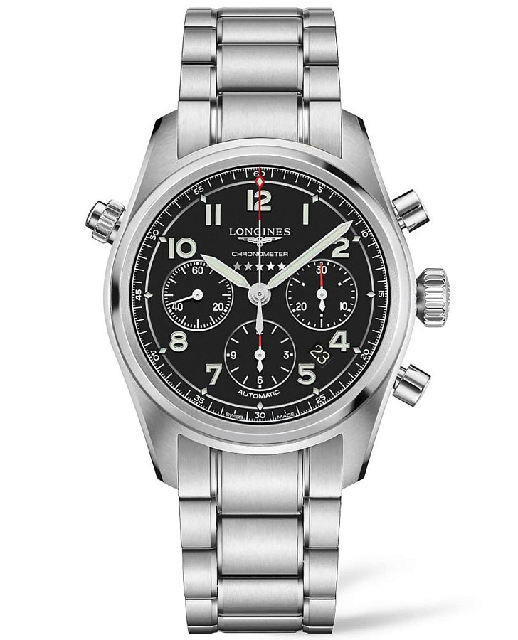Часы Longines Spirit L3.820.4.53.6 — мужские, черный