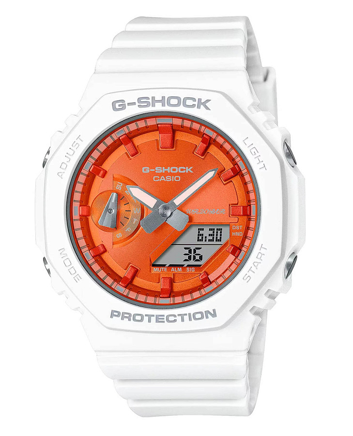 Часы Casio G-Shock GMA-S2100WS-7ADR (GMA-S2100WS-7A) — женские, оранжевый