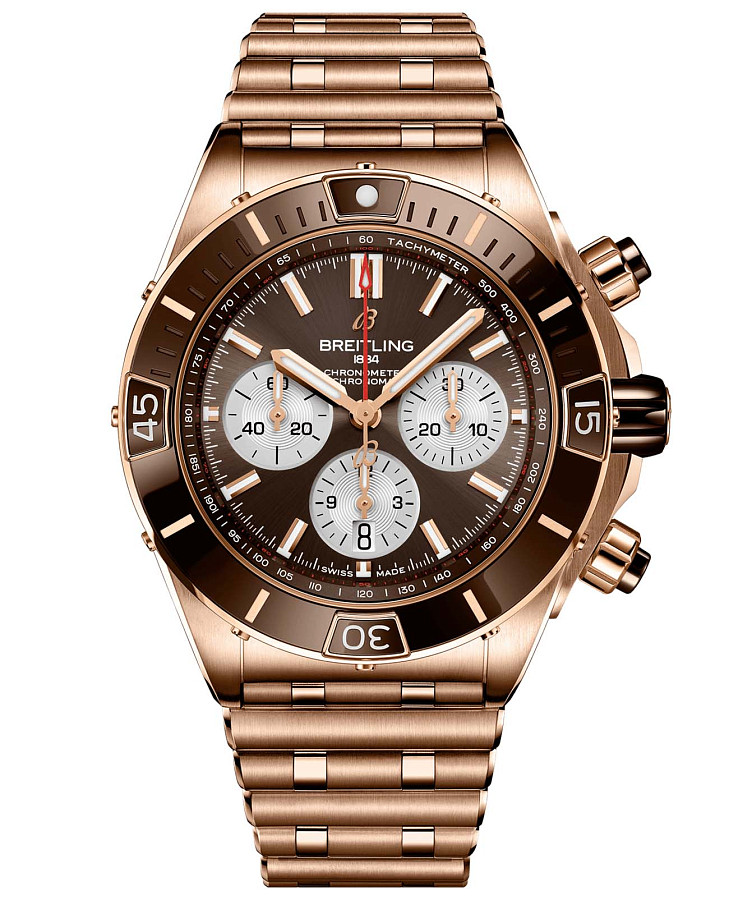 Часы Breitling Super Chronomat B01 44 RB0136E31Q1R1 — мужские, розовый
