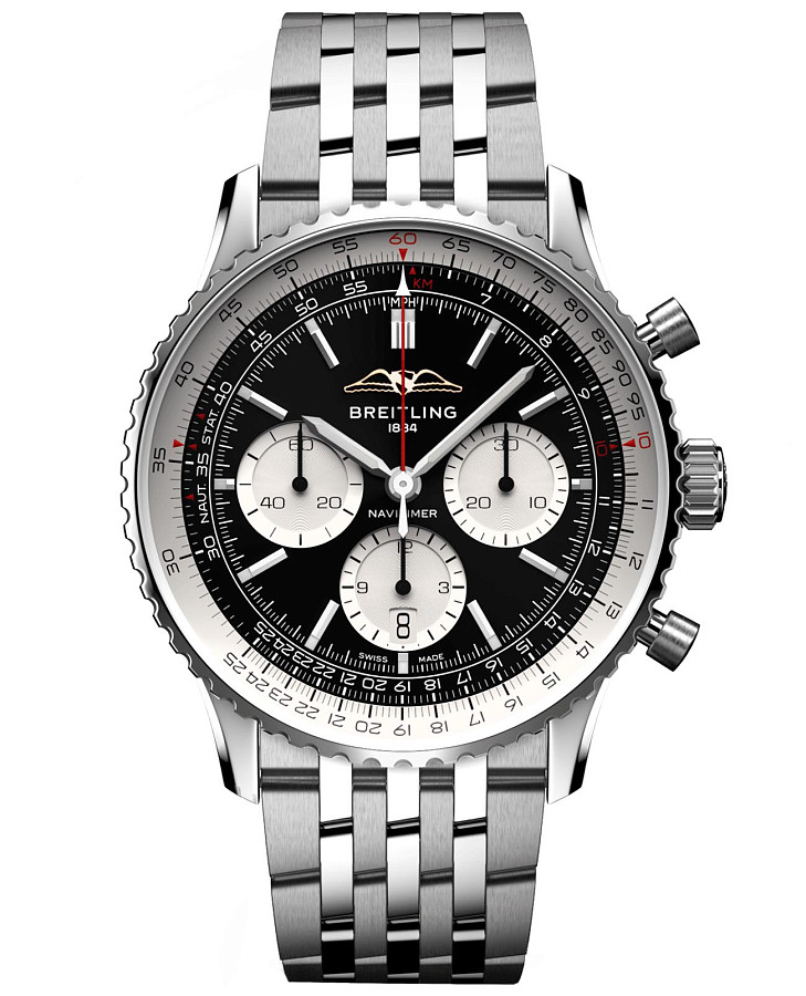Часы Breitling Navitimer B01 Chronograph 43 AB0138211B1A1 — мужские, черный