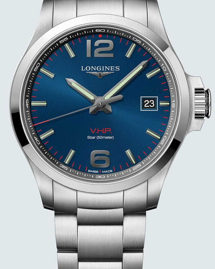 Часы Longines Conquest V.H.P. L3.726.4.96.6 — нержавеющая сталь, мужские
