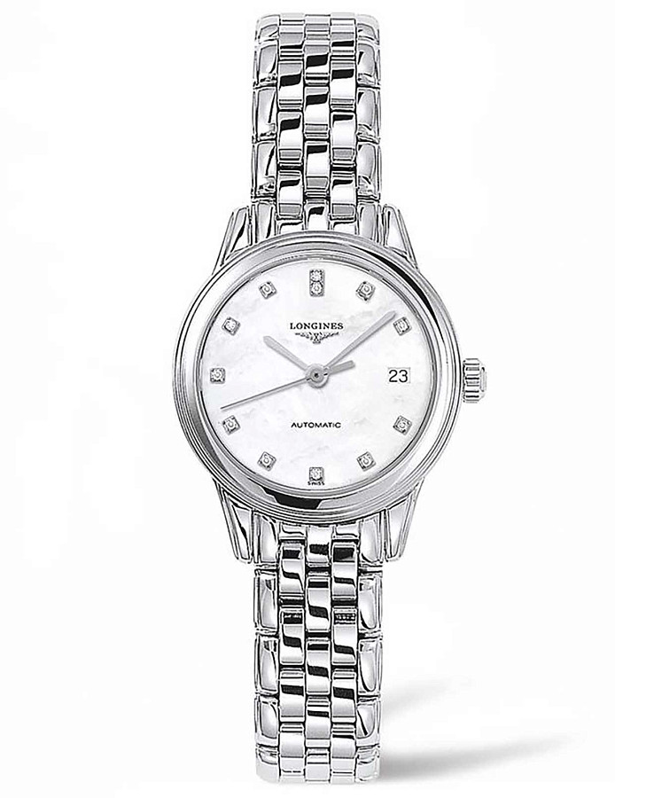 Часы Longines Flagship L4.274.4.87.6 — женские, белый
