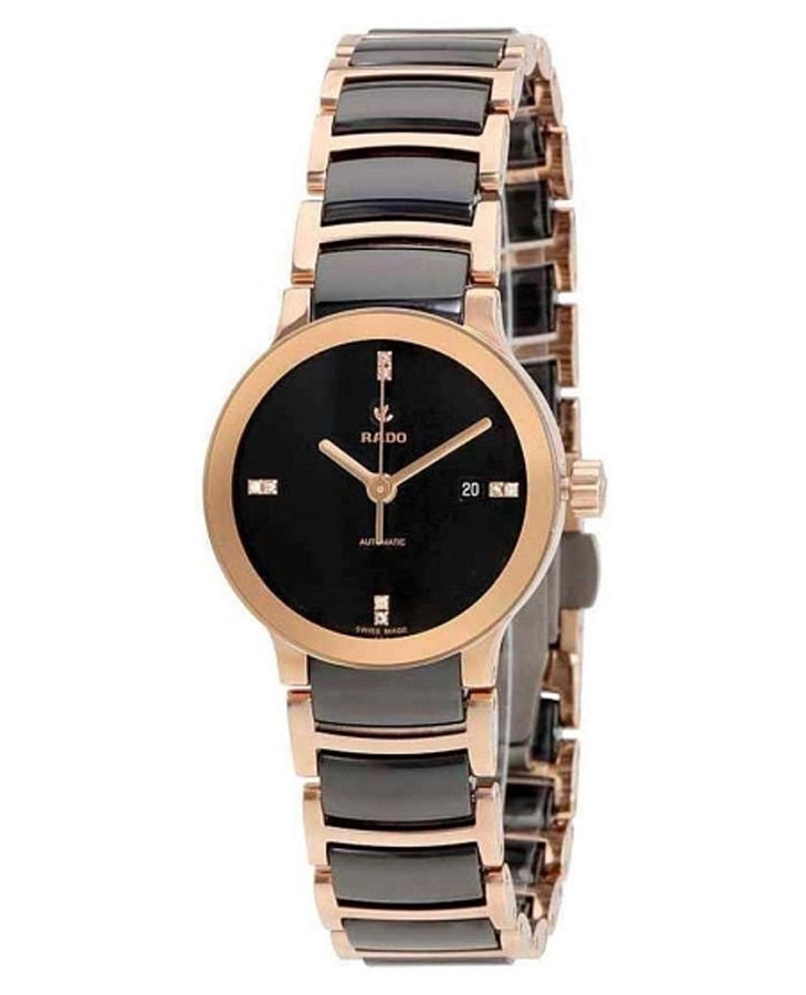 Часы Rado Centrix Diamonds R30183712 — высокотехнологичная керамика + нержавеющая сталь с pvd покрытием, женские