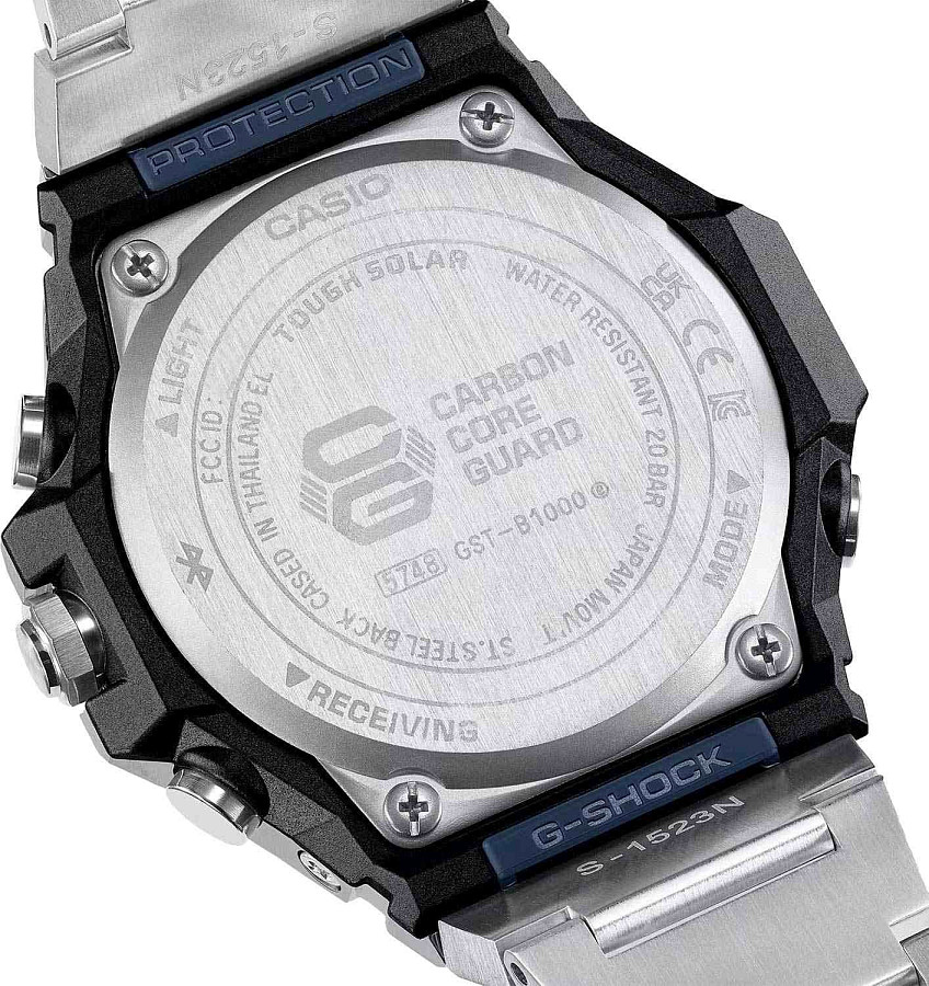 Часы Casio G-Shock G-Steel GST-B1000D-2A — синий, карбон сталь металл