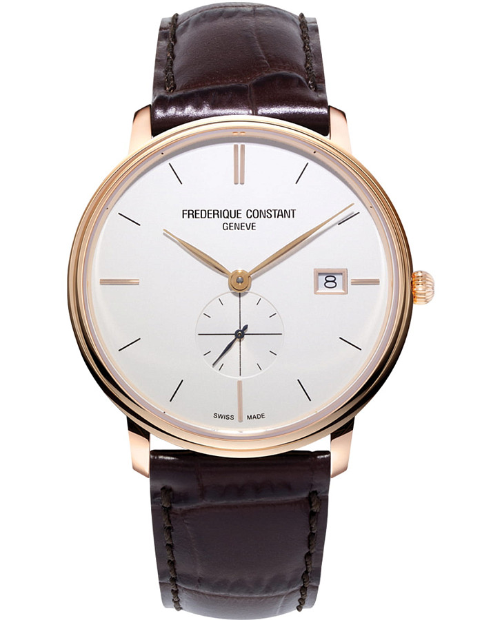 Часы Frederique Constant Slimline Gents Small Seconds FC-245V5S4 — мужские, белый