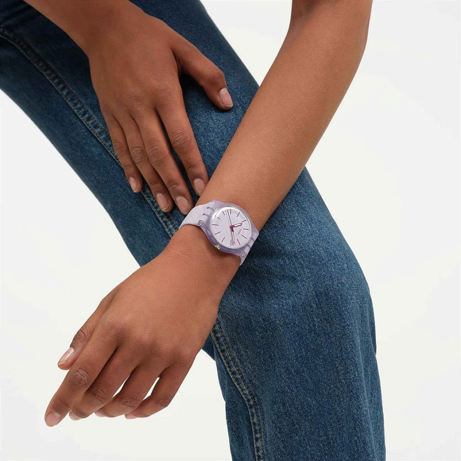 Часы Swatch Lavendaze SO29V101 — мужские, силикон