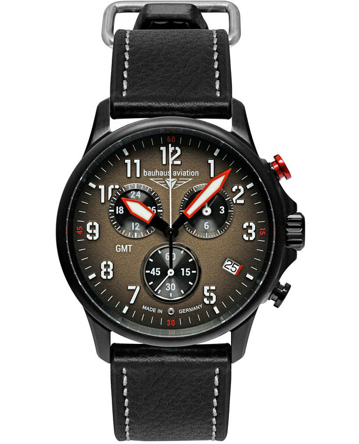 Часы Bauhaus Aviation 28861 — мужские, коричневый