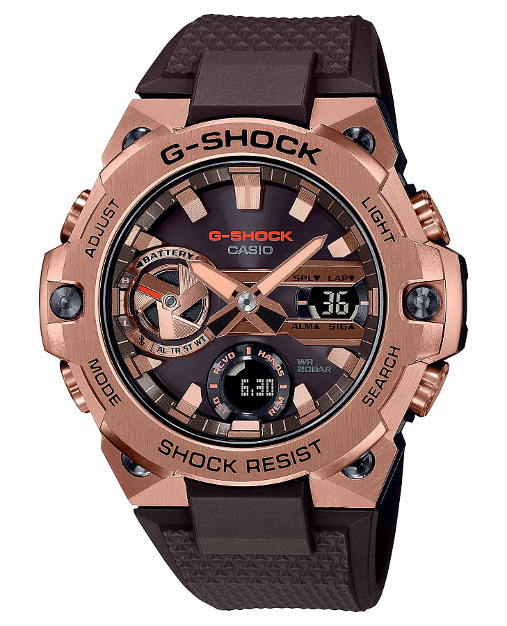Часы Casio G-Shock GST-B400MV-5A — мужские, коричневый