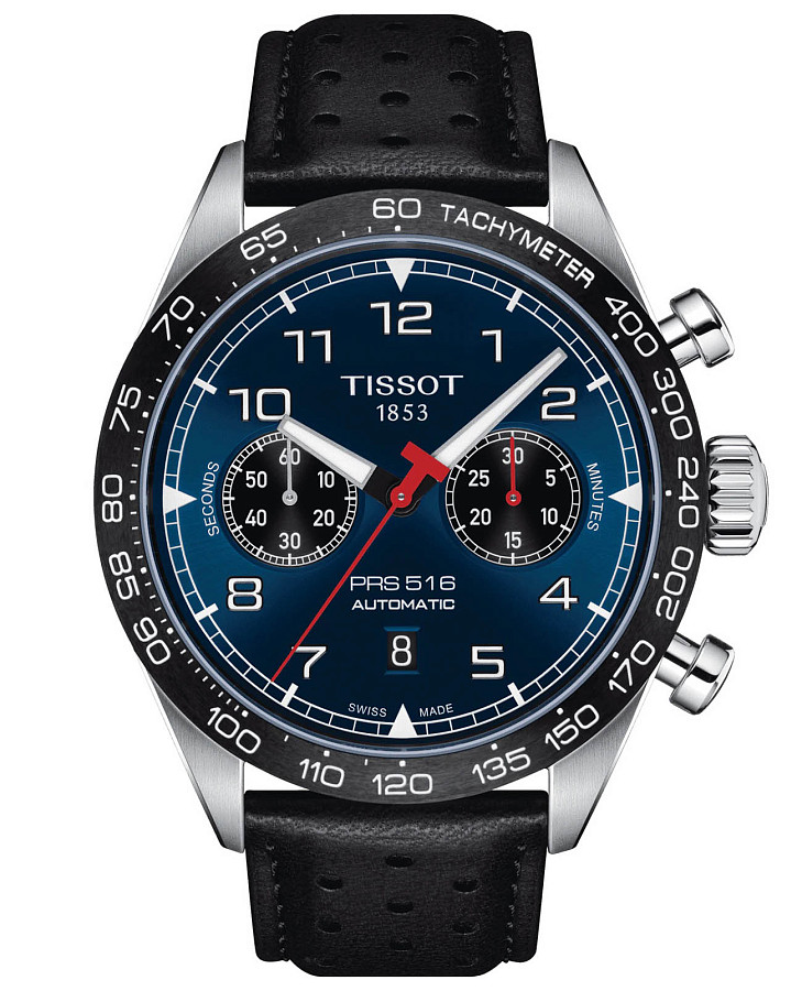 Часы Tissot PRS 516 Automatic Chronograph T131.627.16.042.00 — мужские, синий