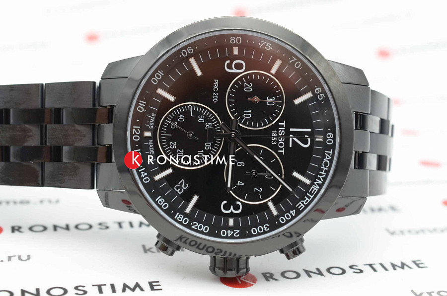 Часы Tissot PRC 200 Chronograph T114.417.33.057.00 — мужские, черный