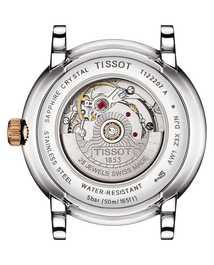 Часы Tissot Carson Premium Automatic Lady T122.207.22.033.00 — серебристый, сталь металл