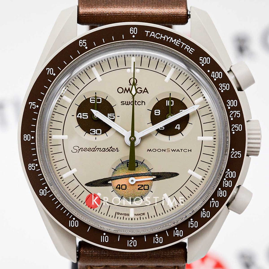 Часы Swatch x Omega Bioceramic Moonswatch Mission to Saturn SO33T100 — артикул SO33T100