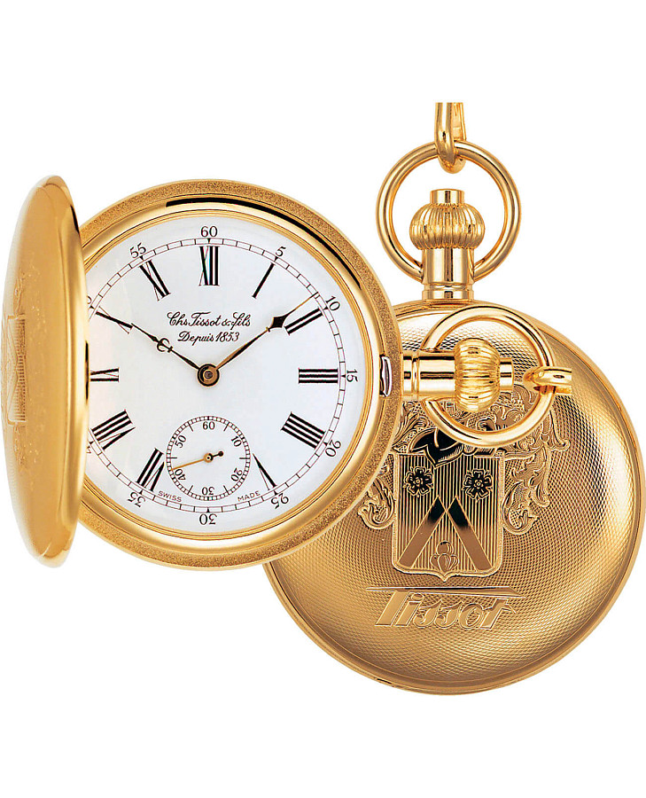 Часы Tissot Savonnette Mechanical T83.4.451.13 — мужские, белый