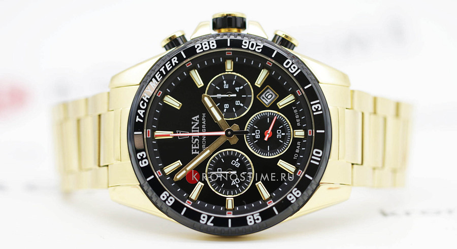 Часы Festina Timeless Chrono F20634/5 — сталь c pvd покрытием, мужские
