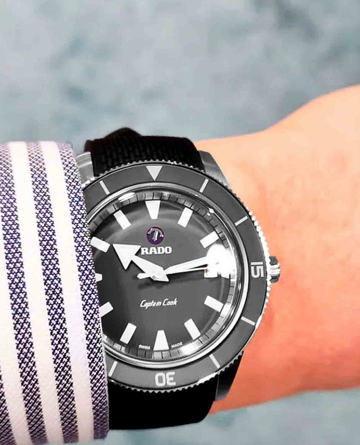 Часы Rado Captain Cook Automatic R32505019 — мужские, кожаный