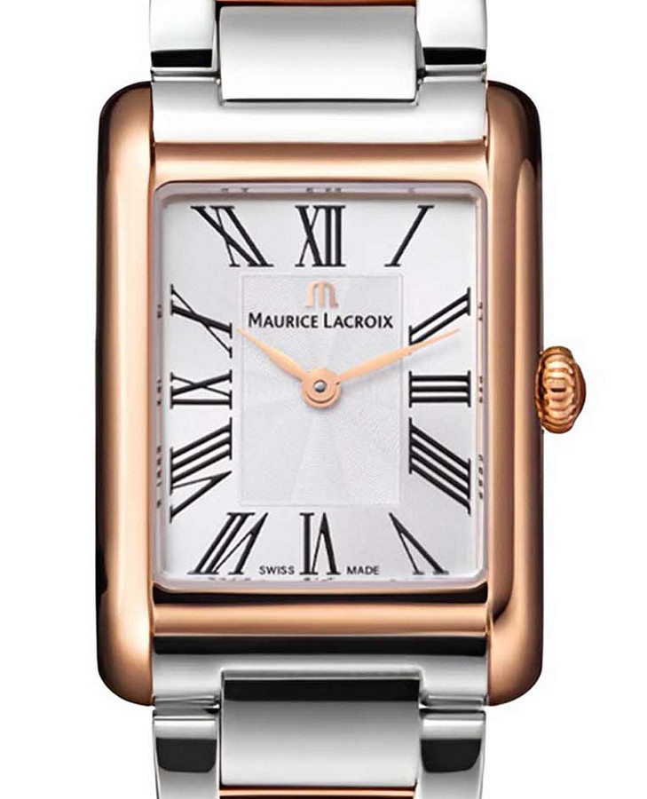 Часы Maurice Lacroix Fiaba Square FA1205-PVP02-110-A — женские, нержавеющая сталь с pvd-покрытием