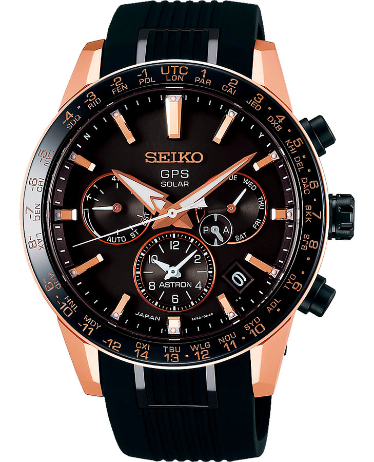 Часы Seiko Astron GPS Solar SSH006J1 — мужские, черный