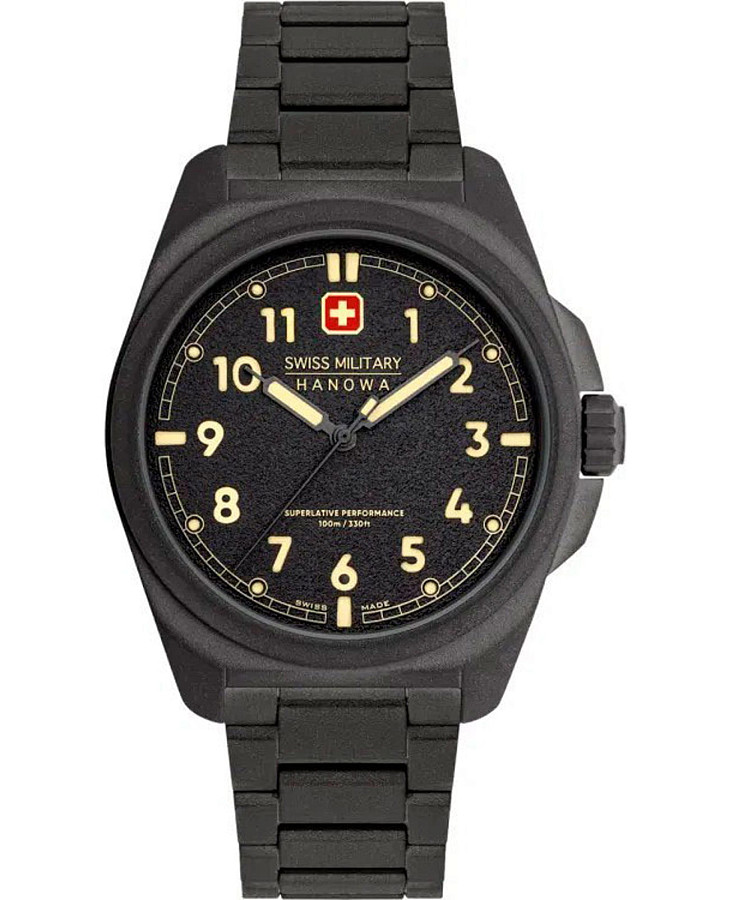 Часы Swiss Military Hanowa Fieldmaster SMWGG0003941 — мужские, черный
