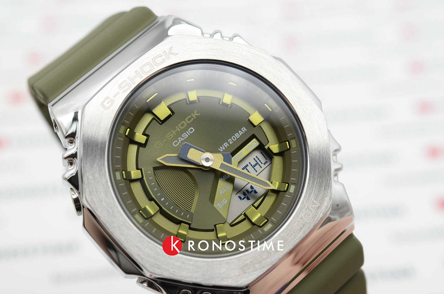 Часы Casio G-Shock GM-S2100-3AER — зеленый, электронные