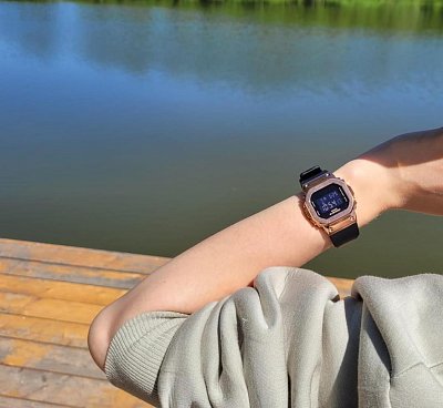 Фото покупателя: Японские наручные часы Casio G-Shock GM-S5600PG-1DR (GM-S5600PG-1ER) с хронографом