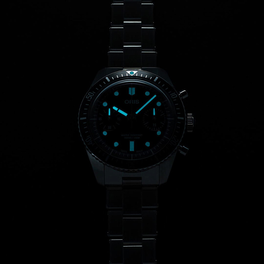 Часы Oris Divers Sixty‑Five Chronograph 01 771 7791 4054-07 8 20 18 — Швейцария, механические