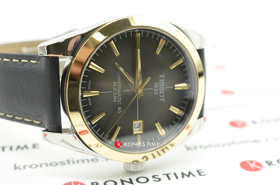 Часы Tissot Gentleman Powermatic 80 Silicium 18K Gold T927.407.46.061.01 — Швейцария, механические