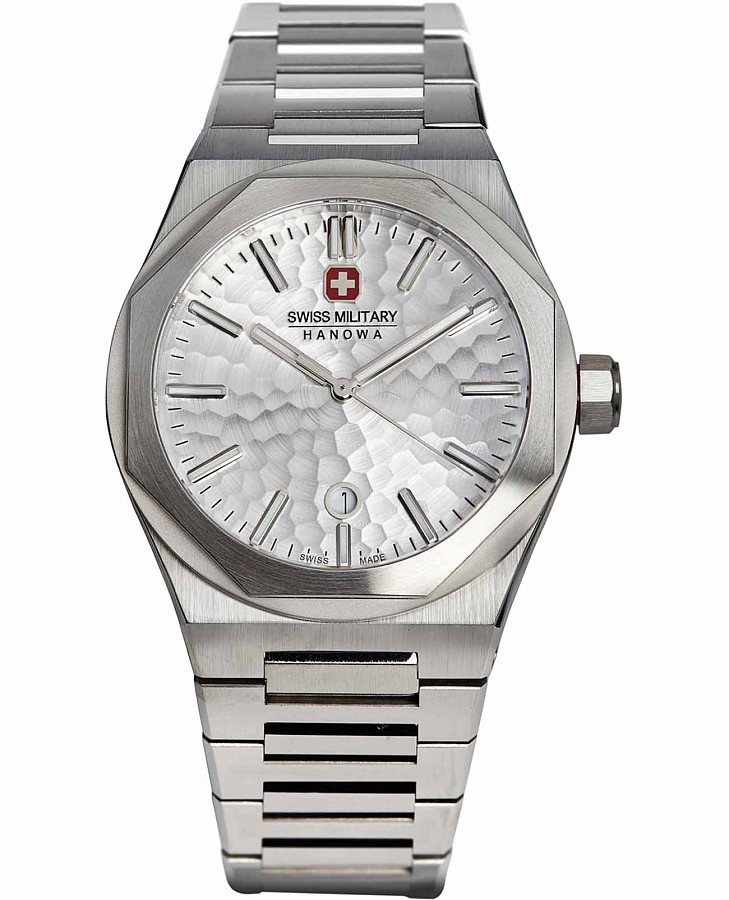 Часы Swiss Military Hanowa Octon Hammered SMWGH2101904 — мужские, белый