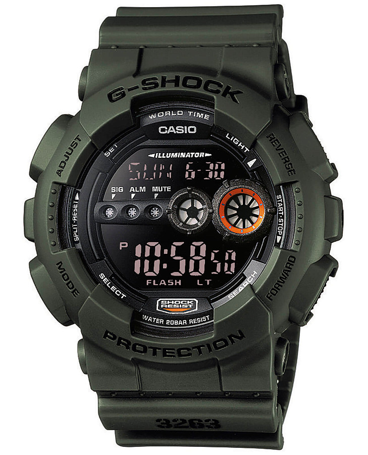 Часы Casio G-Shock GD-100MS-3 — мужские, черный
