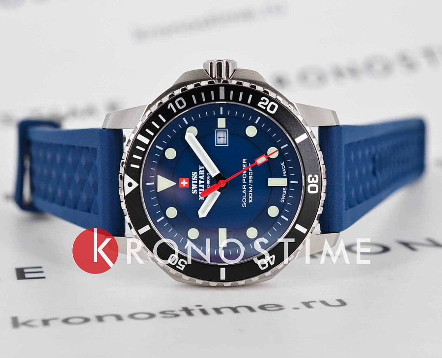 Часы Swiss Military by Chrono Solar Power SMS34102.04 — кварцевые, металл сталь