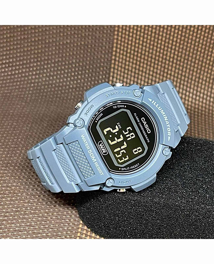 Часы Casio Collection W-219HC-2B — пластик, мужские