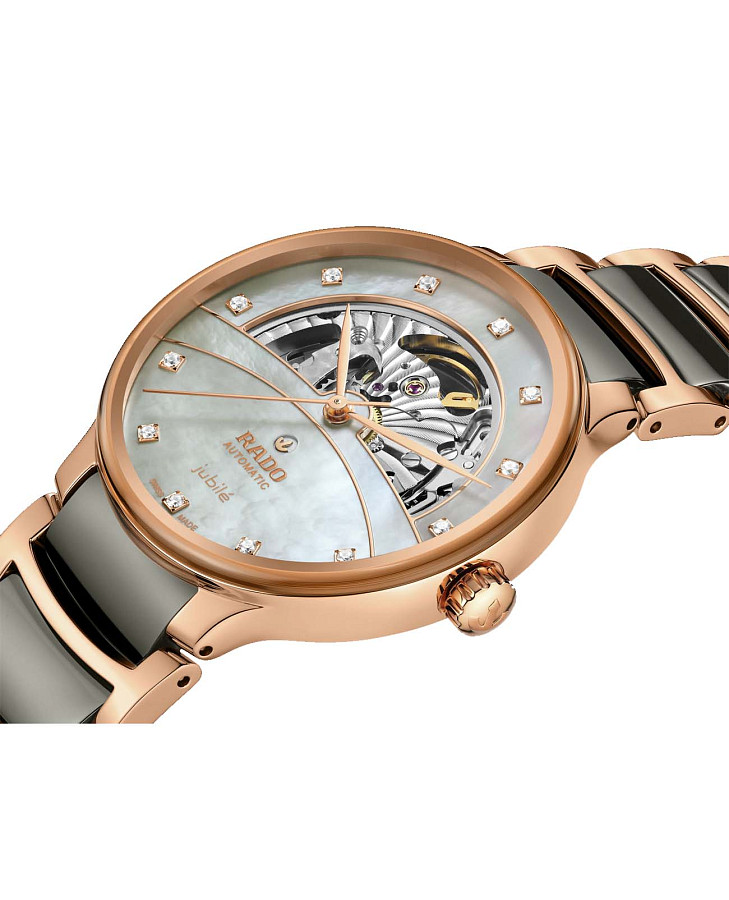Часы Rado Centrix Automatic Diamonds Open Heart R30028912 — механические, металл сталь