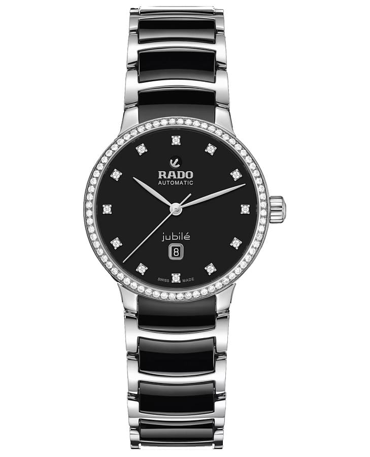 Часы Rado Centrix Automatic Diamonds R30228702 — женские, черный