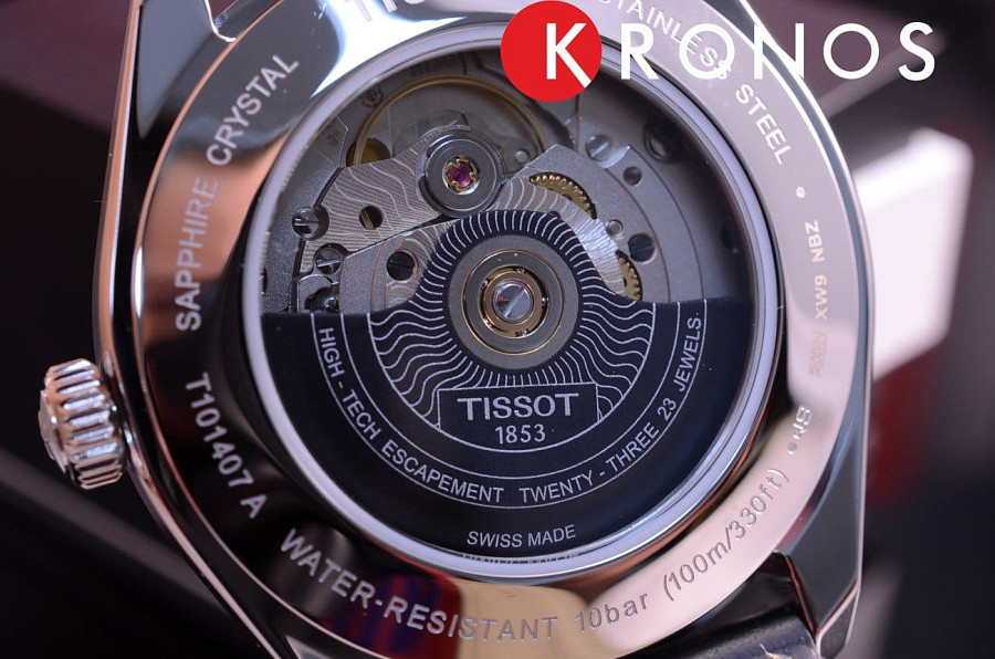 Часы Tissot PR 100 Powermatic 80 T101.407.16.051.00 — мужские, кожаный