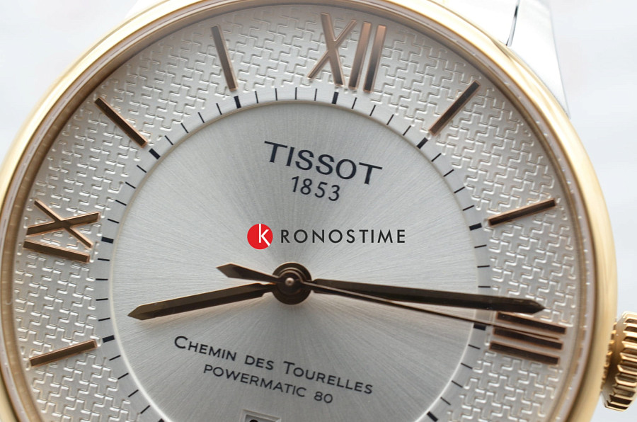 Часы Tissot Chemin des Tourelles Powermatic 80 T099.407.22.038.01 — мужские, сталь c pvd покрытием