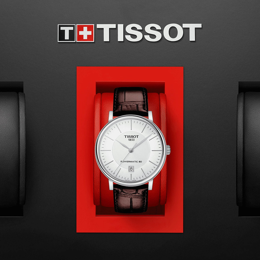 Часы Tissot Carson Premium Powermatic 80 T122.407.16.031.00 — кожаный, мужские