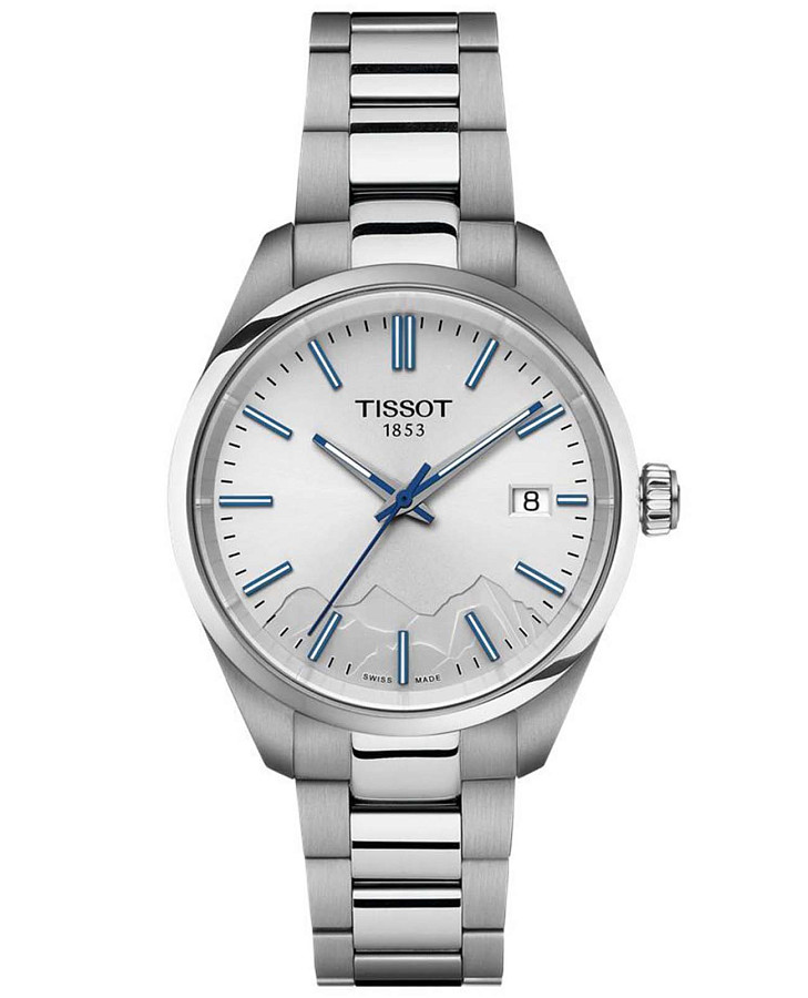 Часы Tissot PR 100 Jungfraubahn Quartz 34mm T150.210.11.031.01 — мужские, белый