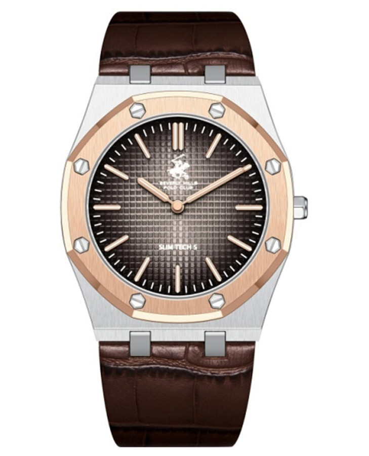 Часы Beverly Hills Polo Club Slim Tech Quartz Gents BP3924X.542 — мужские, коричневый