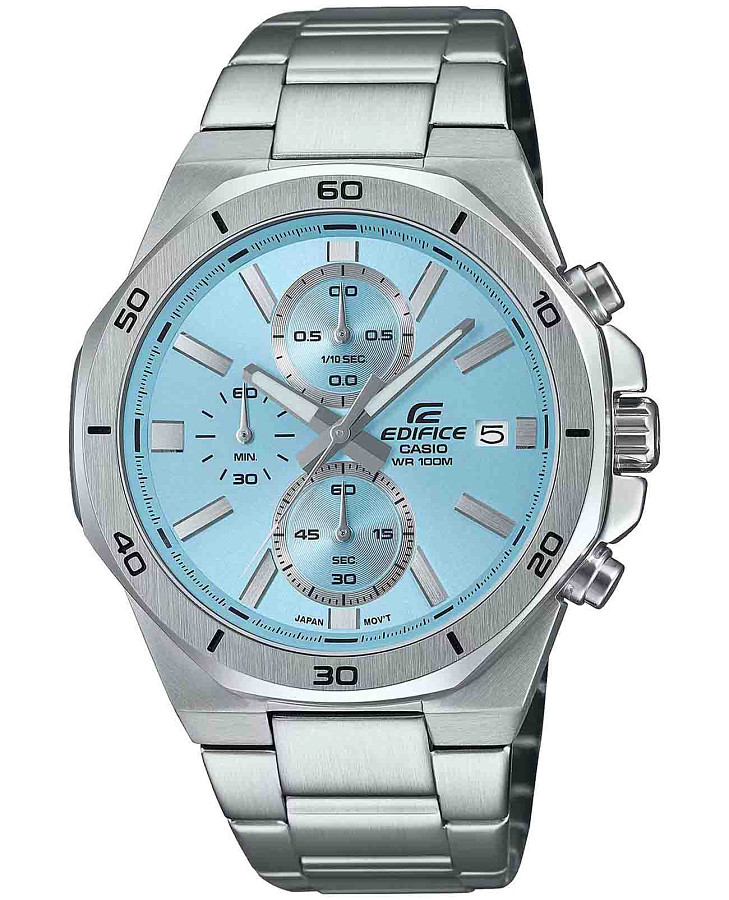 Часы Casio Edifice EFV-640D-2B — мужские, голубой