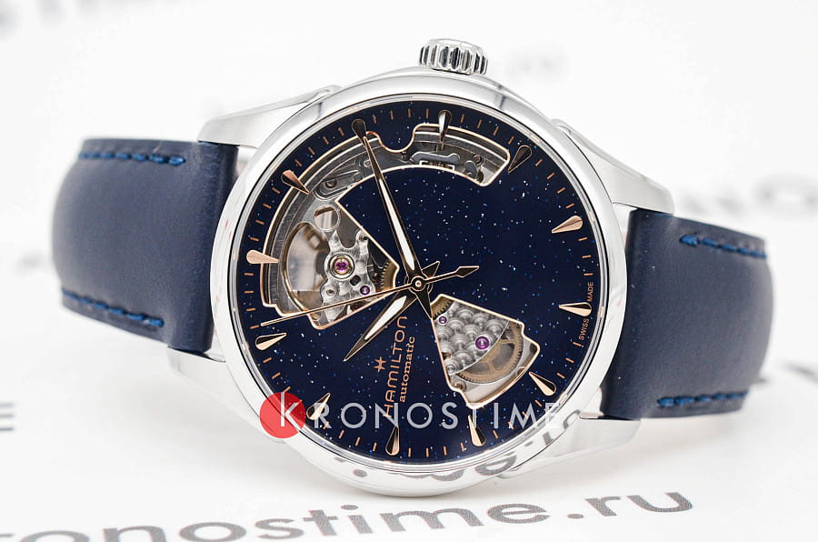 Часы Hamilton Jazzmaster Open Heart Auto H32215642 — механические, металл сталь