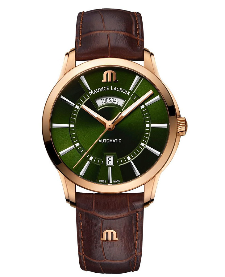 Часы Maurice Lacroix Pontos PT6358-BRZ01-63E-3 — мужские, зеленый