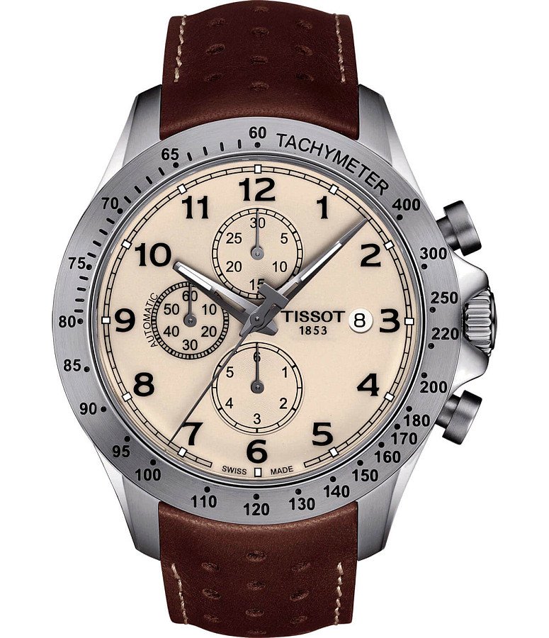 Часы Tissot V8 Automatic Chronograph T106.427.16.262.00 — мужские, бежевый