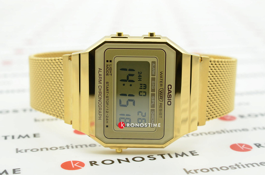Часы Casio Collection A700WEMG-9A — пластик, сталь с ip покрытием