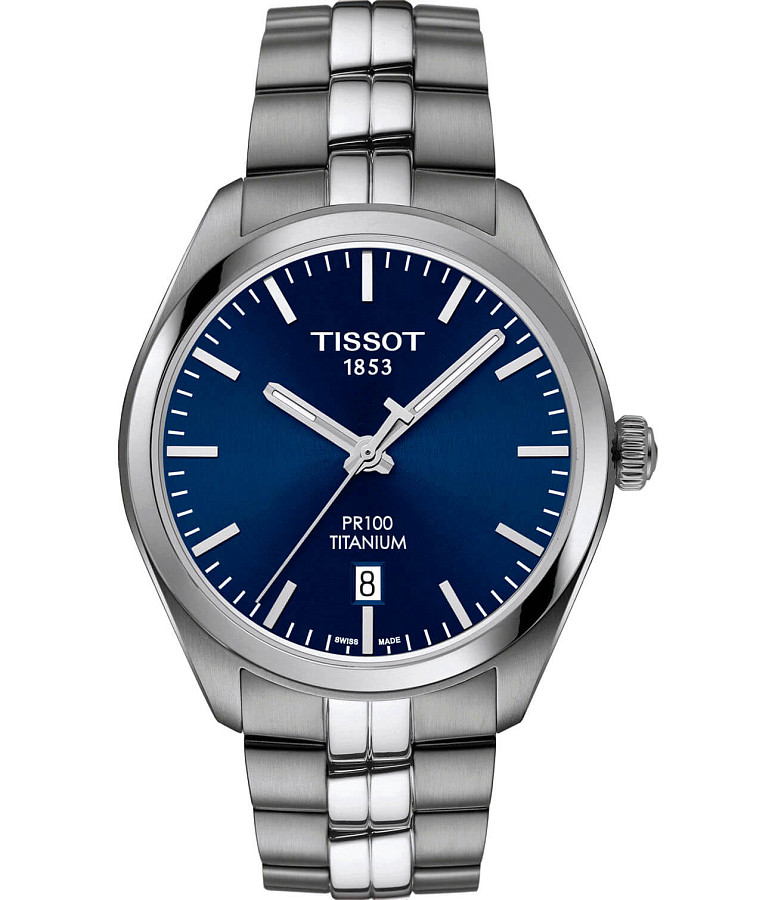 Часы Tissot PR 100 Titanium Quartz T101.410.44.041.00 — мужские, синий