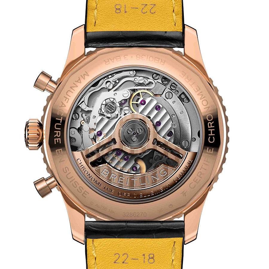 Часы Breitling Navitimer B01 Chronograph 43 RB0138211B1P1 — механические, золото металл