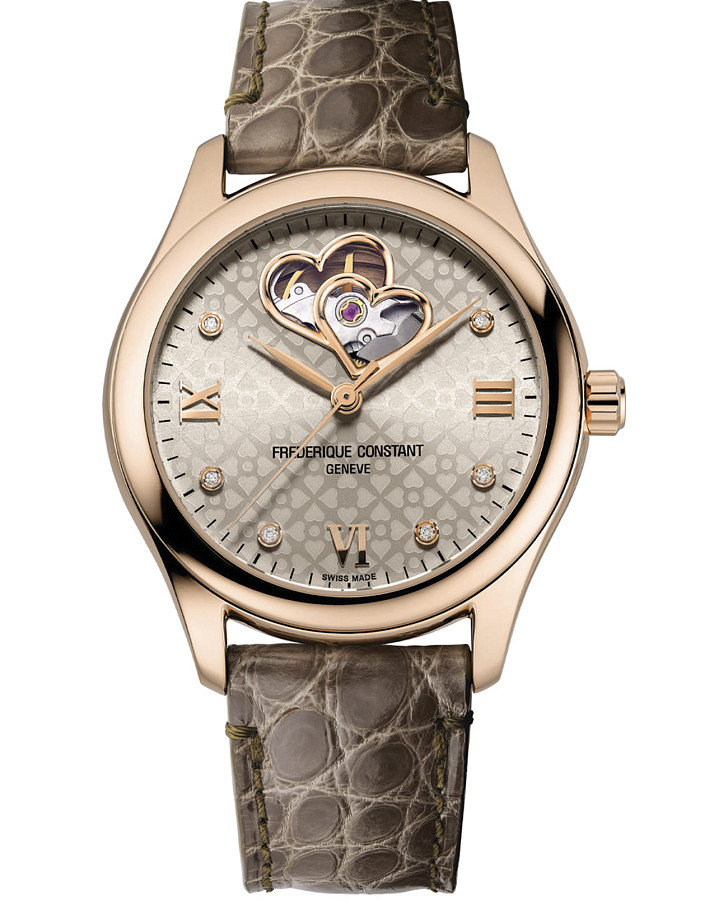 Часы Frederique Constant Ladies Automatic Double Heart Beat FC-310LGDHB3B4 — женские