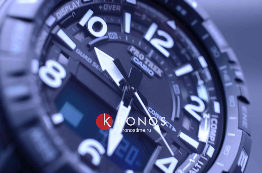 Часы Casio Pro Trek PRT-B50YT-1 — титановый c ip покрытием, мужские